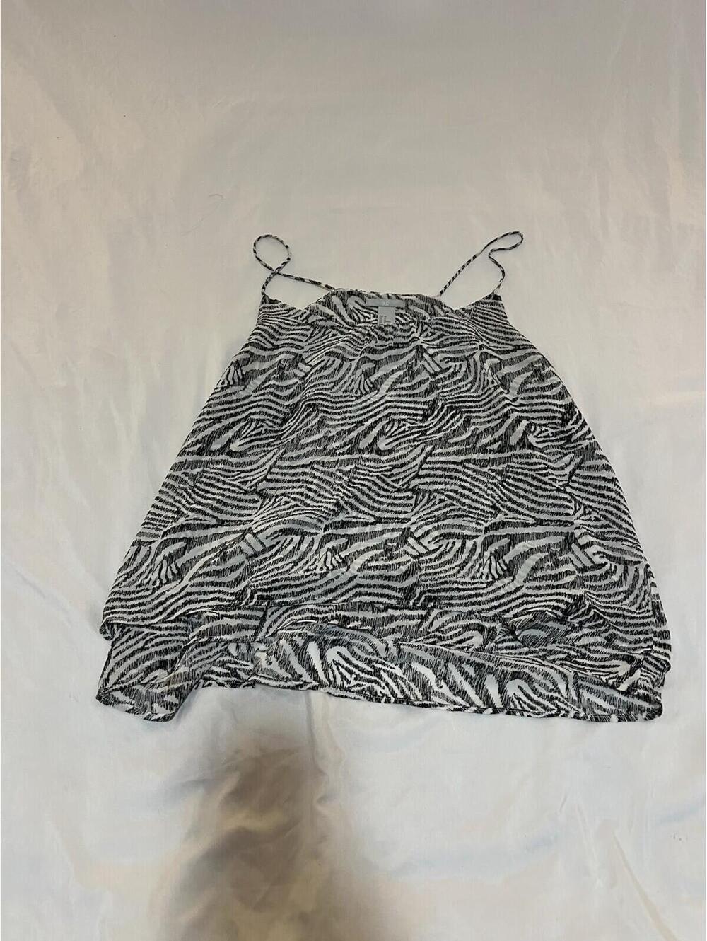 H&M Womens Zebra Print Sleeveless Blouse Size 10      150